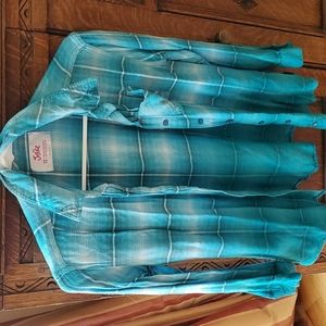 4 Justice flannel super soft slouch shirts